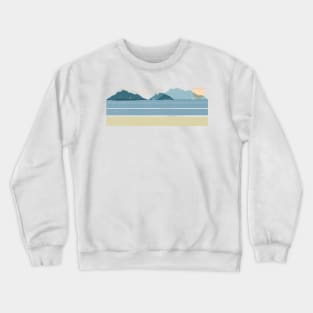 Mountain Sunset Stripes Crewneck Sweatshirt